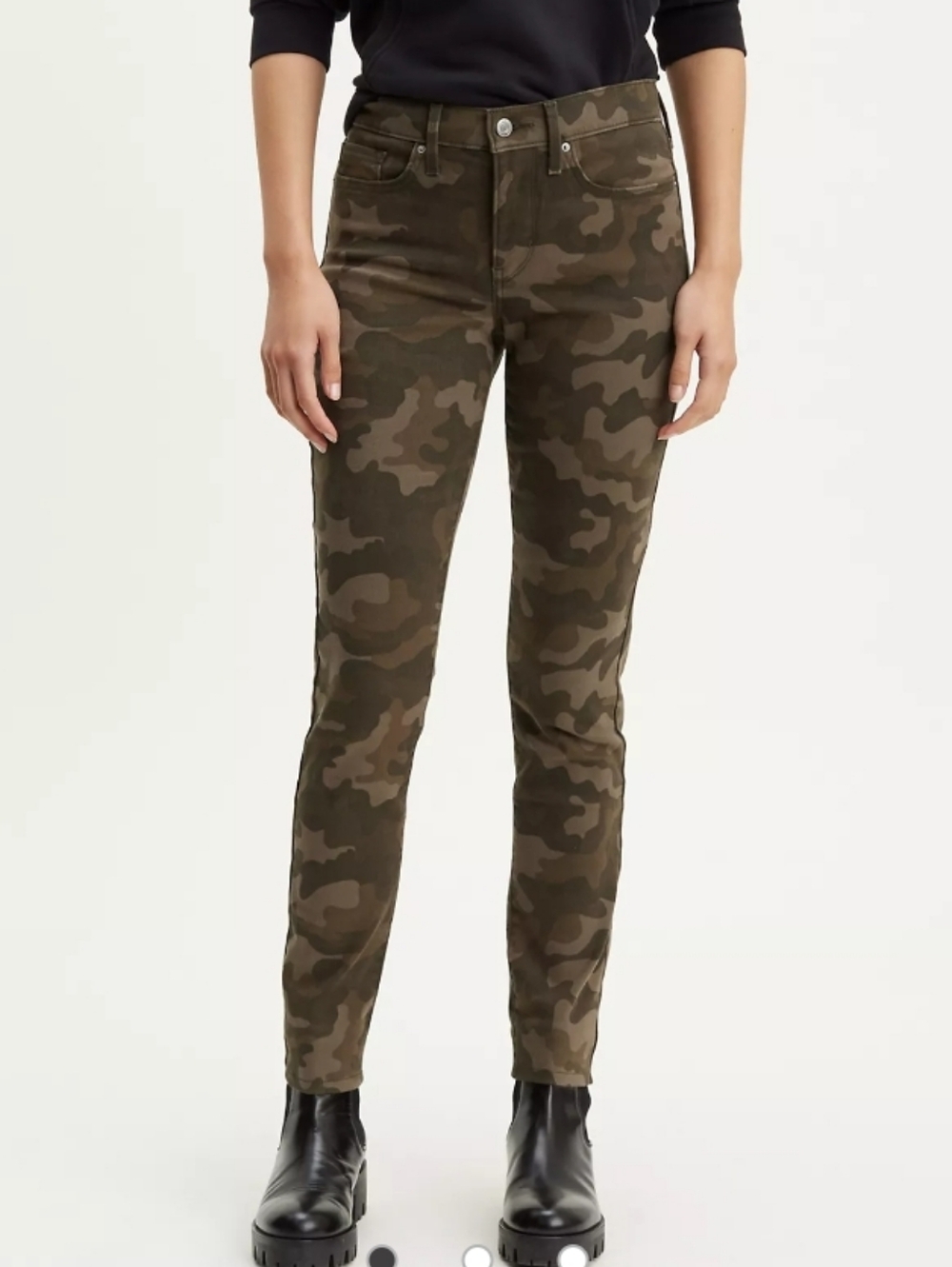 Levi's Women's Olive Camo Skinny Jeans